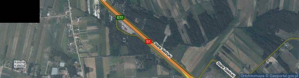 Zdjęcie satelitarne Stare Siekluki ul.